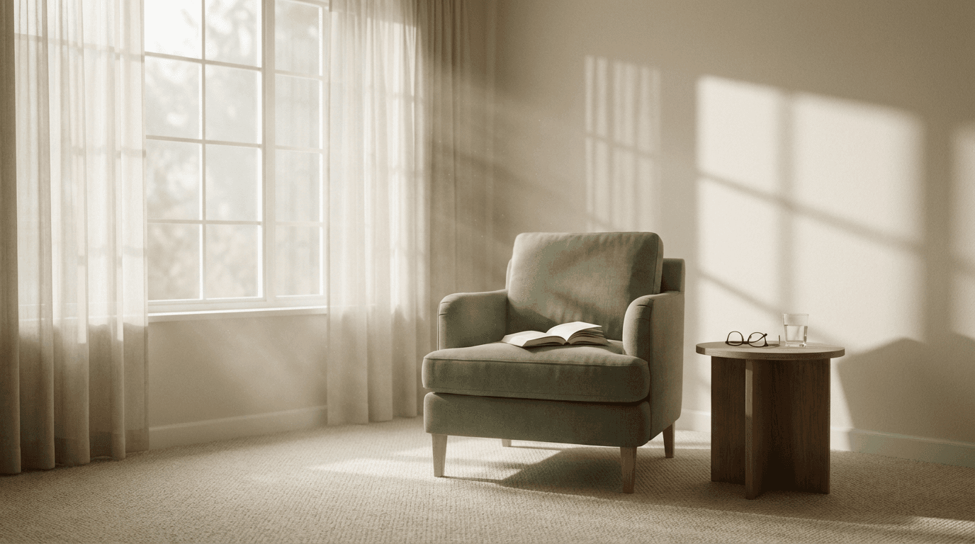 Living room after a thorough clean