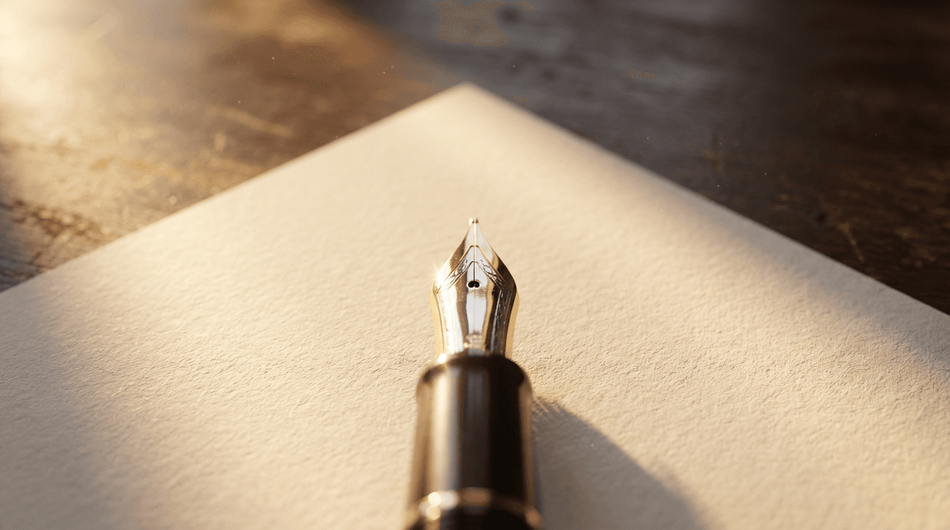 hand writing on an envelope